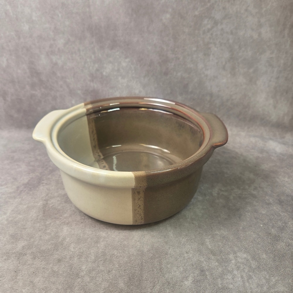 Pfaltzgraff 2Tone Stoneware Bean Pot Casserole Dish Brn Glazed Ceramic